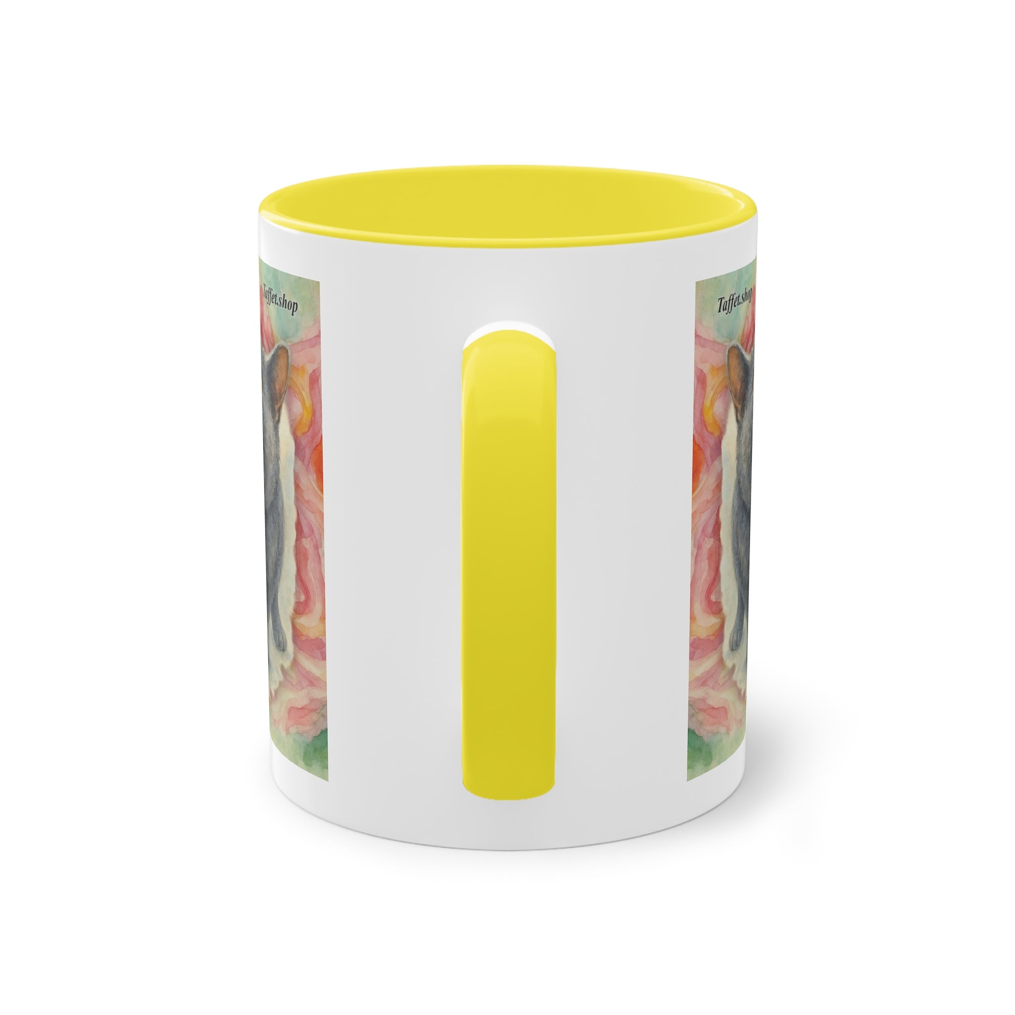 Mug – Cat BKH/BSH with flower in watercolor style, 325 ml