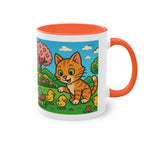 Mug – “Cat &amp; Chicks”, Easter/Spring, 325 ml