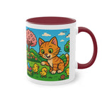 Mug – “Cat &amp; Chicks”, Easter/Spring, 325 ml