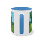 Mug – “Dog and Cat Love with Wife” in comic style, 325 ml