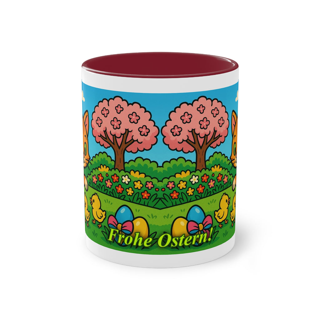 Mug – “Cat &amp; Chicks”, Easter/Spring, 325 ml
