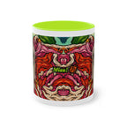 Mug – Cat BKH/BSH with flower in comic style, 325 ml