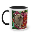 Mug – Cat BKH/BSH with flower in comic style, 325 ml