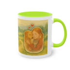 Mug – “Dog and Girl” in watercolor style, 325 ml